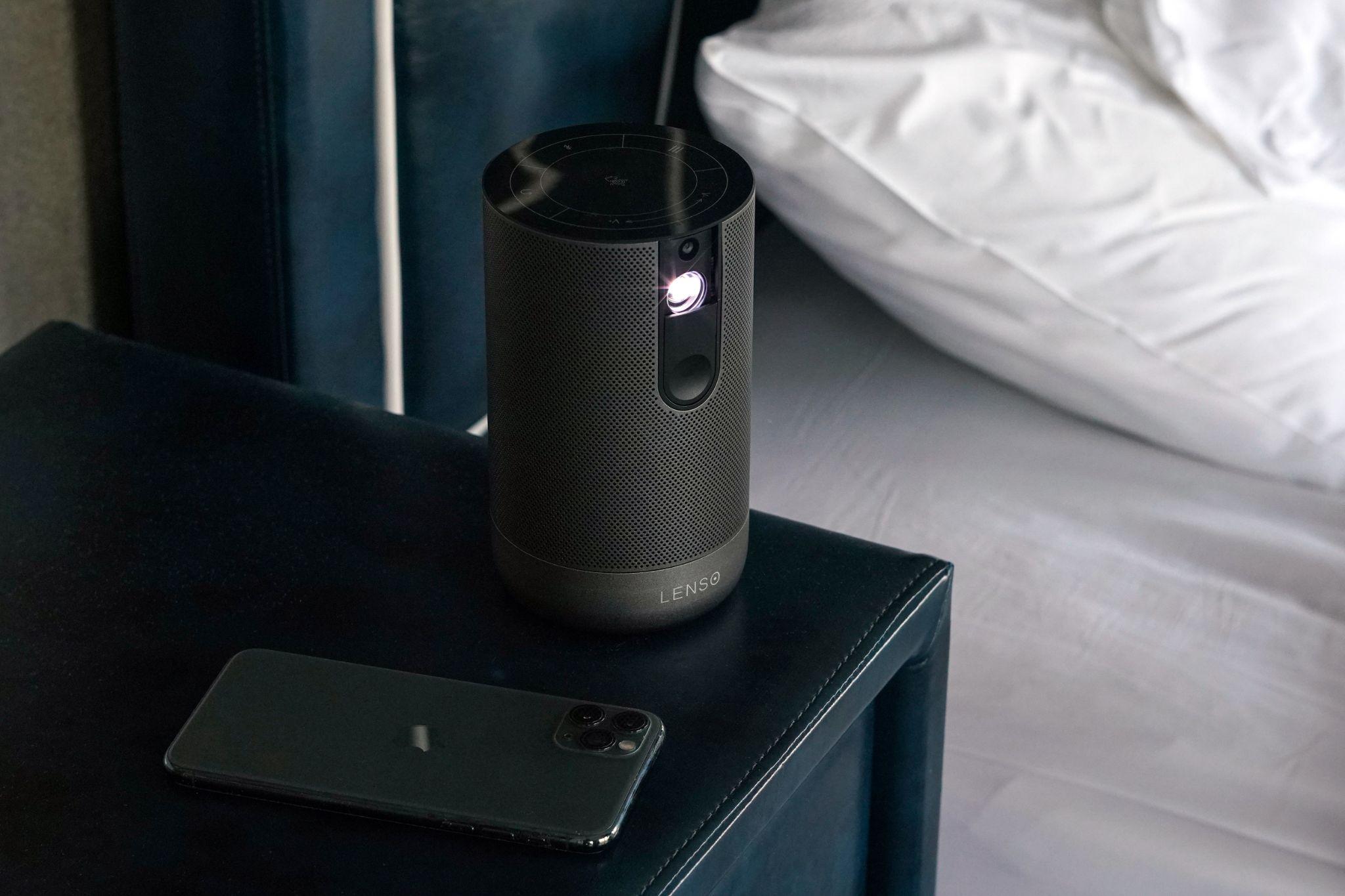 Set up a Portable Projector at your bedside table