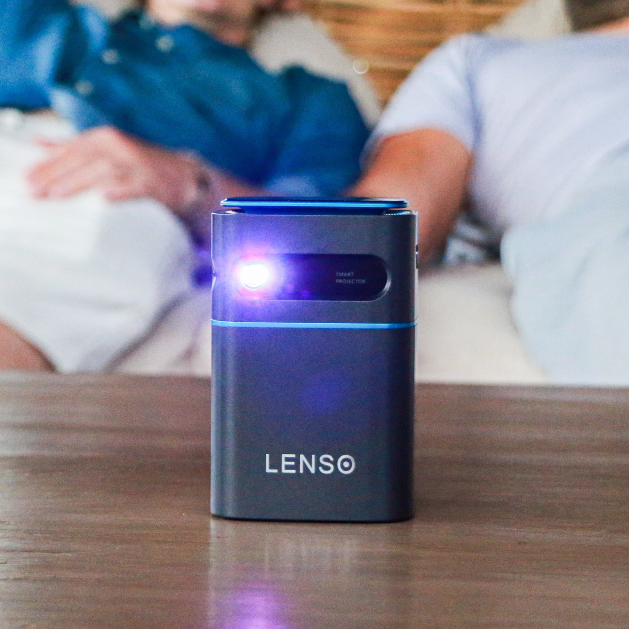 the front view of lenso see the perfect projector for movie night